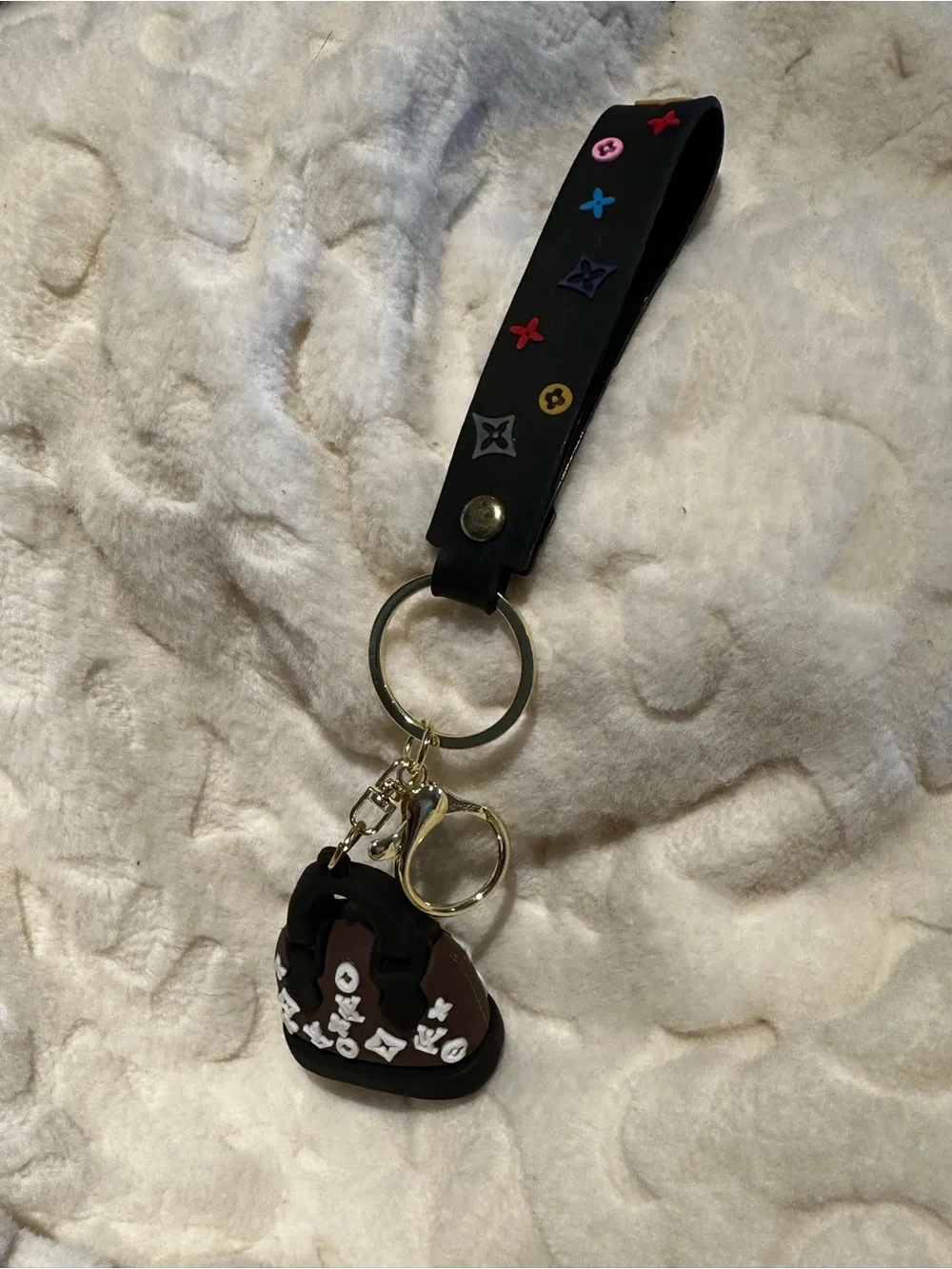 LV Keyflob Bagclip plastic with Gold Hardware NEW